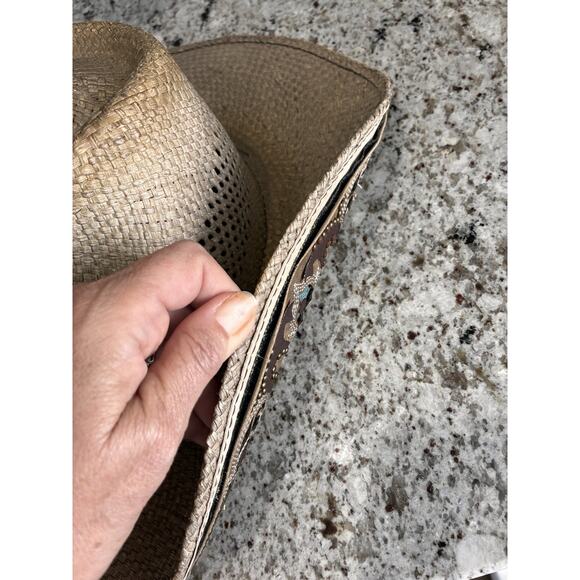 Bullhide Western Womens Hat Horseshoe From The Heart Size Small Panama Straw Hat - Picture 8 of 10